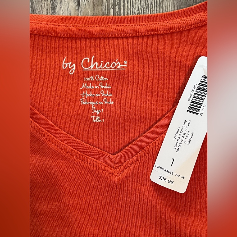 CHICO | 3/4 Sleeve Women’s V-Neck Tee